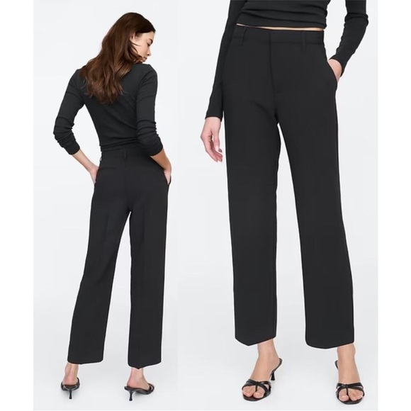 NWT! GAP Black Mid Rise Easy Straight-Leg Pants - Multiple Sizes 🔹 - Picture 10 of 10